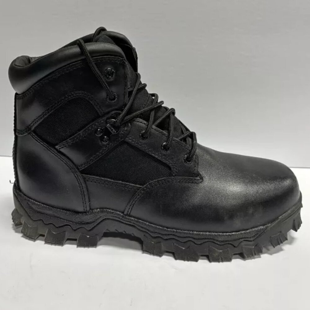 Rocky Men’s Alpha Force, Black Composite Toe Work Boots, Size 10 M